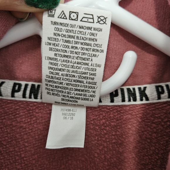 Pink Victoria's Secret Half-zip Mock-neeck Sweatshirt - Picture 10 of 10